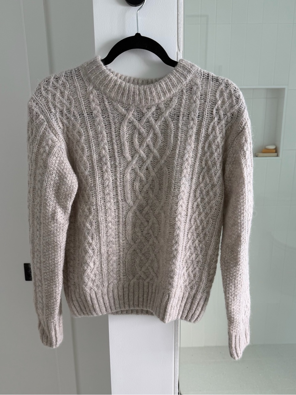 Alex Mill Madelyn Textured Cable Crewneck Sweater - XS